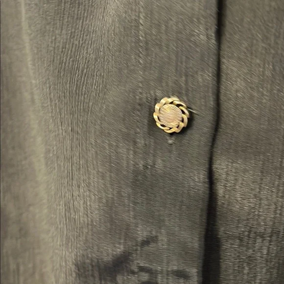 Classic Black Button Down Blouse - Picture 3 of 4